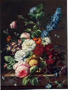 Floral, beautiful classical still life of flowers 08
